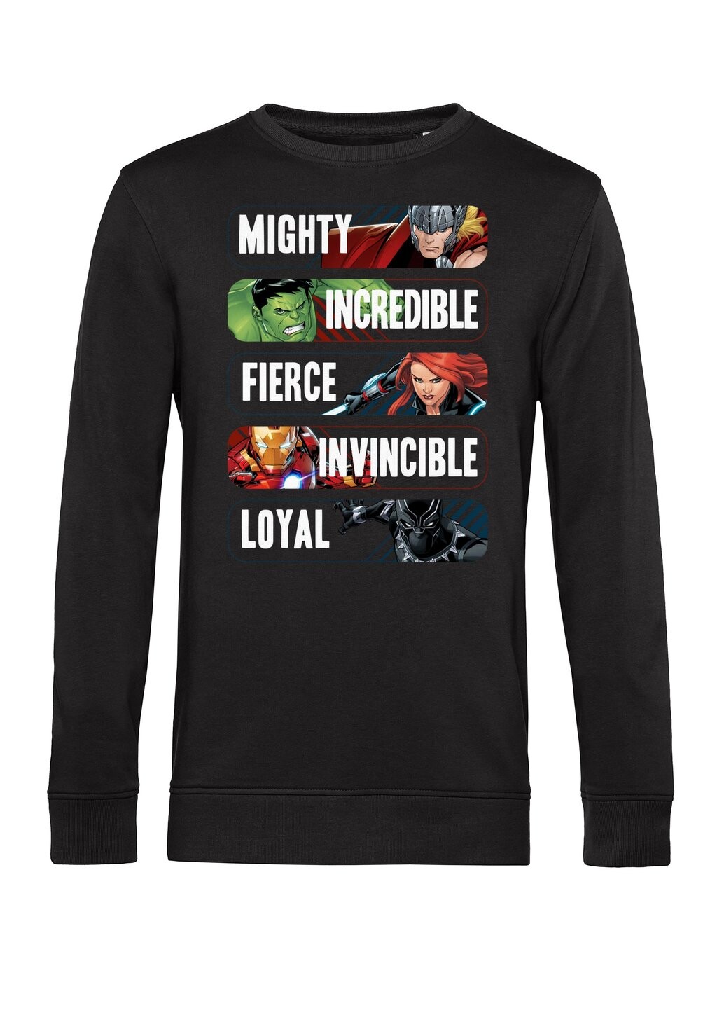 

Толстовка AVENGERS CLASSIC MARVEL CHAR ADJECTIVES Marvel, черный