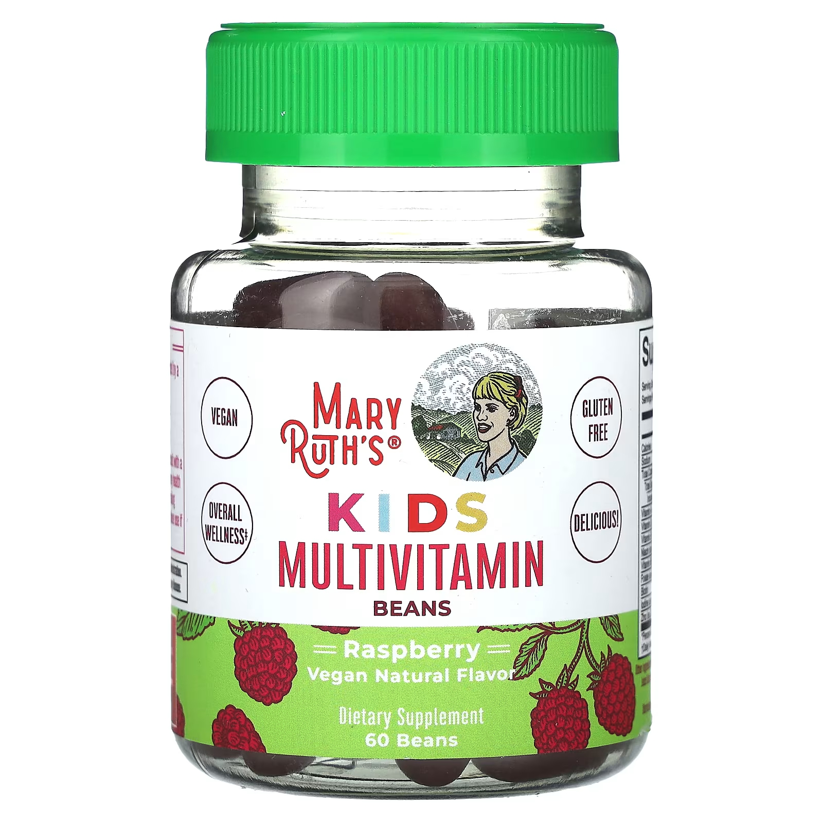 Мультивитаминные бобы MaryRuth's Kids с малиной, 60 зерен hyperbiotics immune ежедневная поддержка хорошего самочувствия 60 таблеток постепенного высвобождения