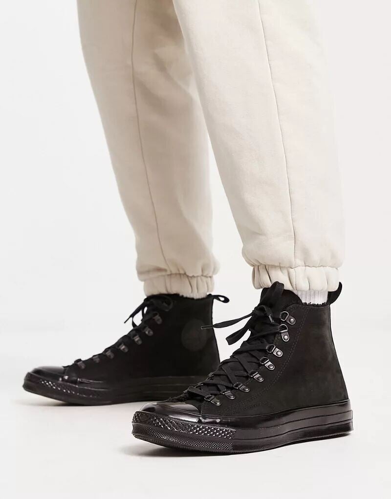 

Черные кроссовки Converse Chuck 70 Hi Triple с горными деталями