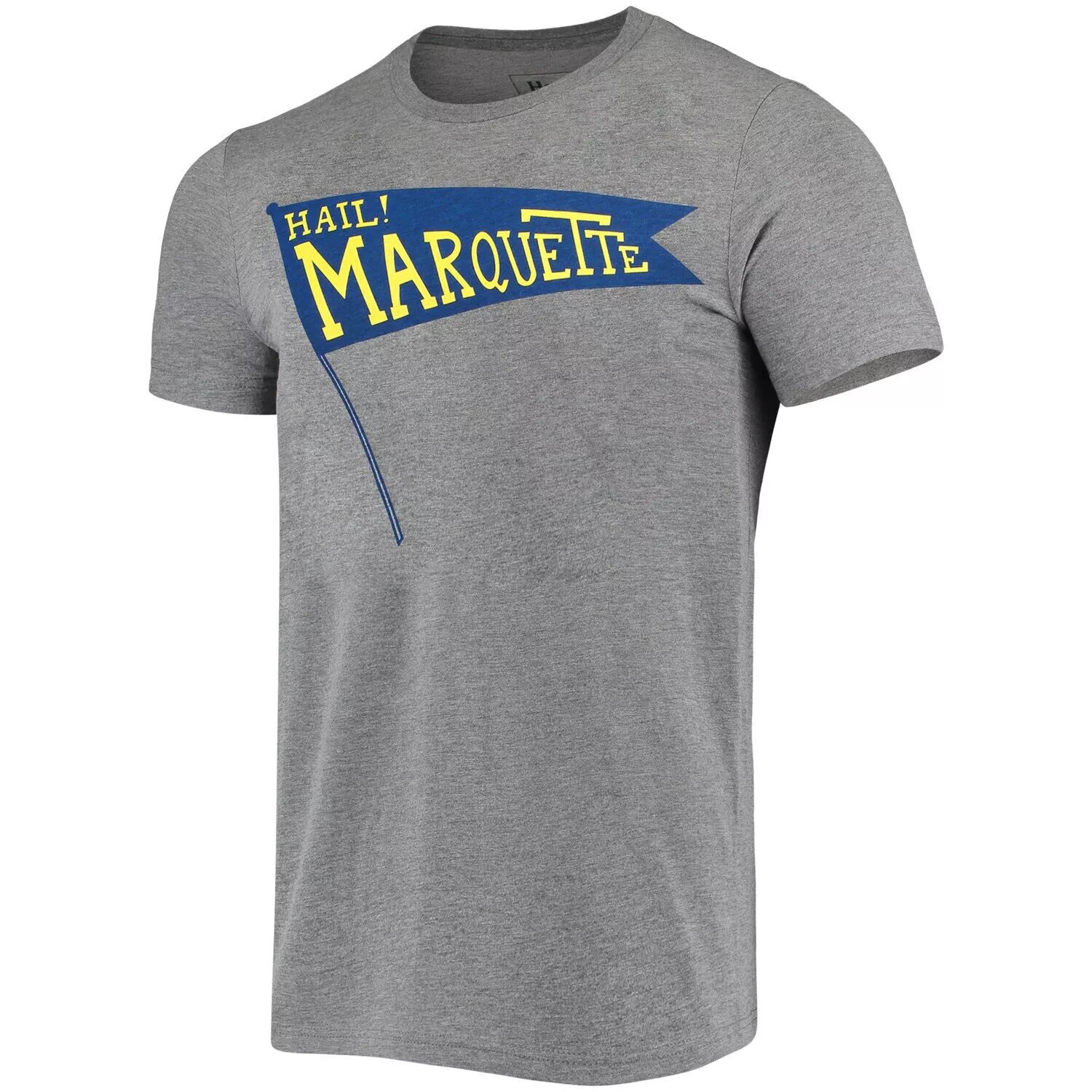 

Мужская футболка Homefield Heathered Grey Marquette Golden Eagles Vintage Hail Marquette Tri-Blend