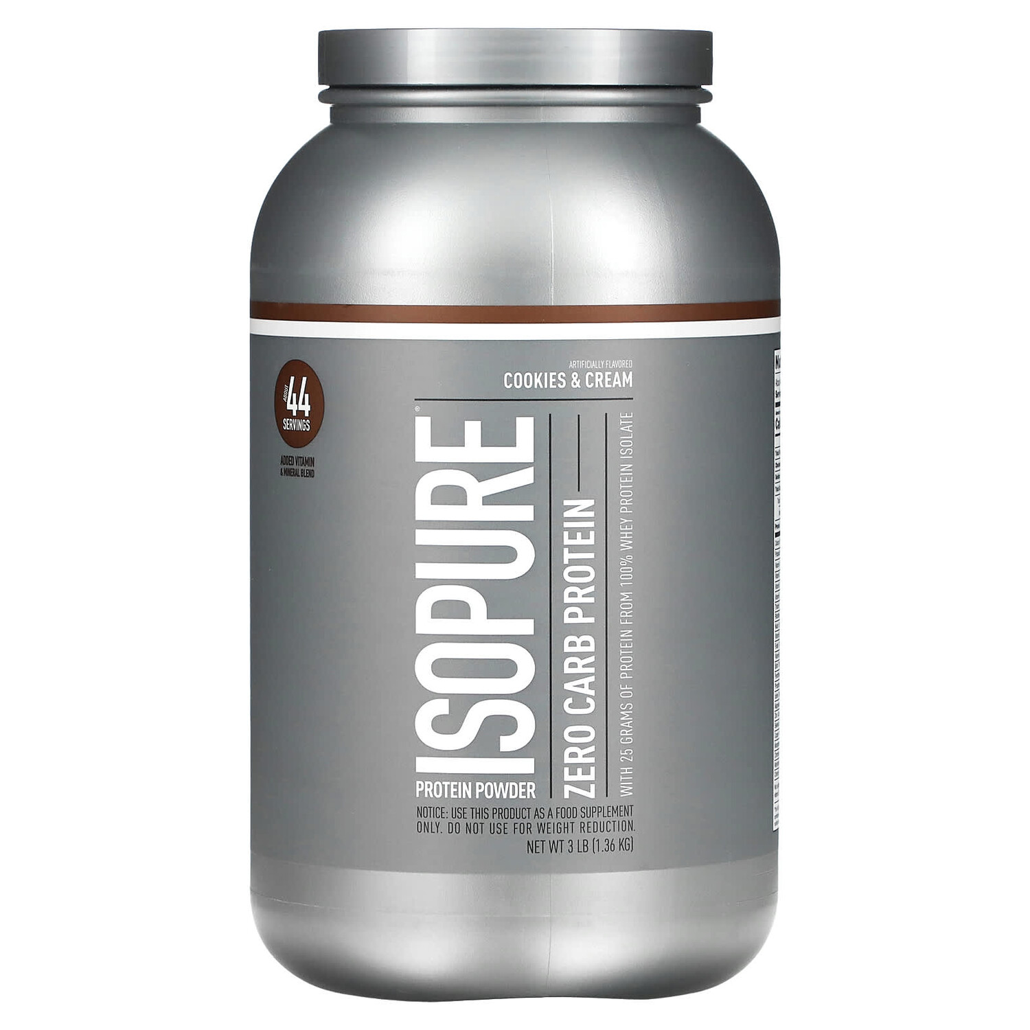 

Zero Carb, протеиновый порошок со вкусом печенья и крема, 1,36 кг (3 фунта), Isopure