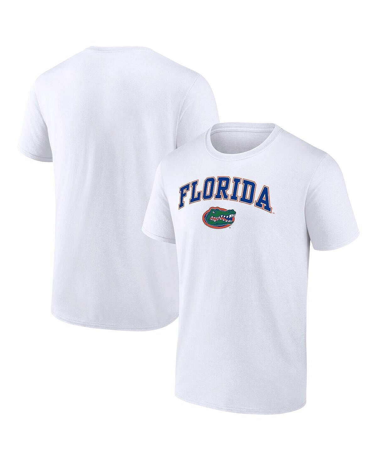 

Мужская белая футболка с логотипом Florida Gators Campus Fanatics