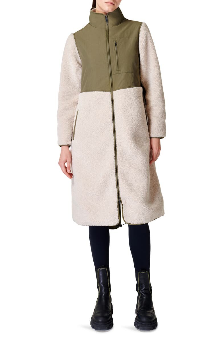 

Пальто из технического флиса с капюшоном SWEATY BETTY
