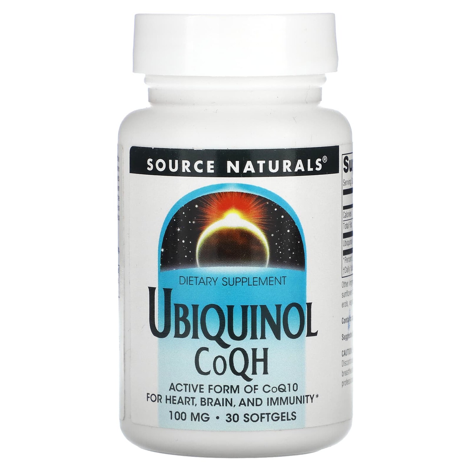 

Убихинол, коэнзим QH, 100 мг, 30 мягких таблеток, Source Naturals