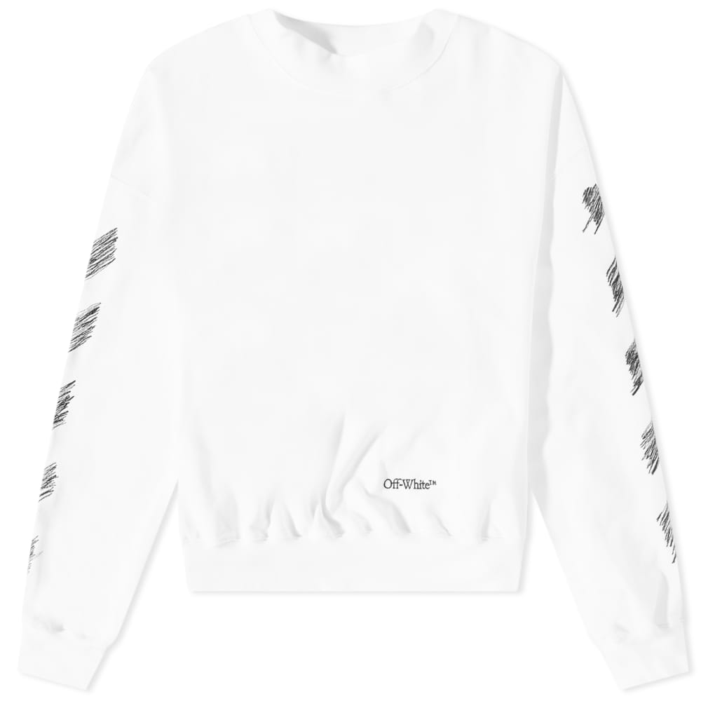 

Off-White Свитшот свободного кроя с круглым вырезом Scribble Diag, белый