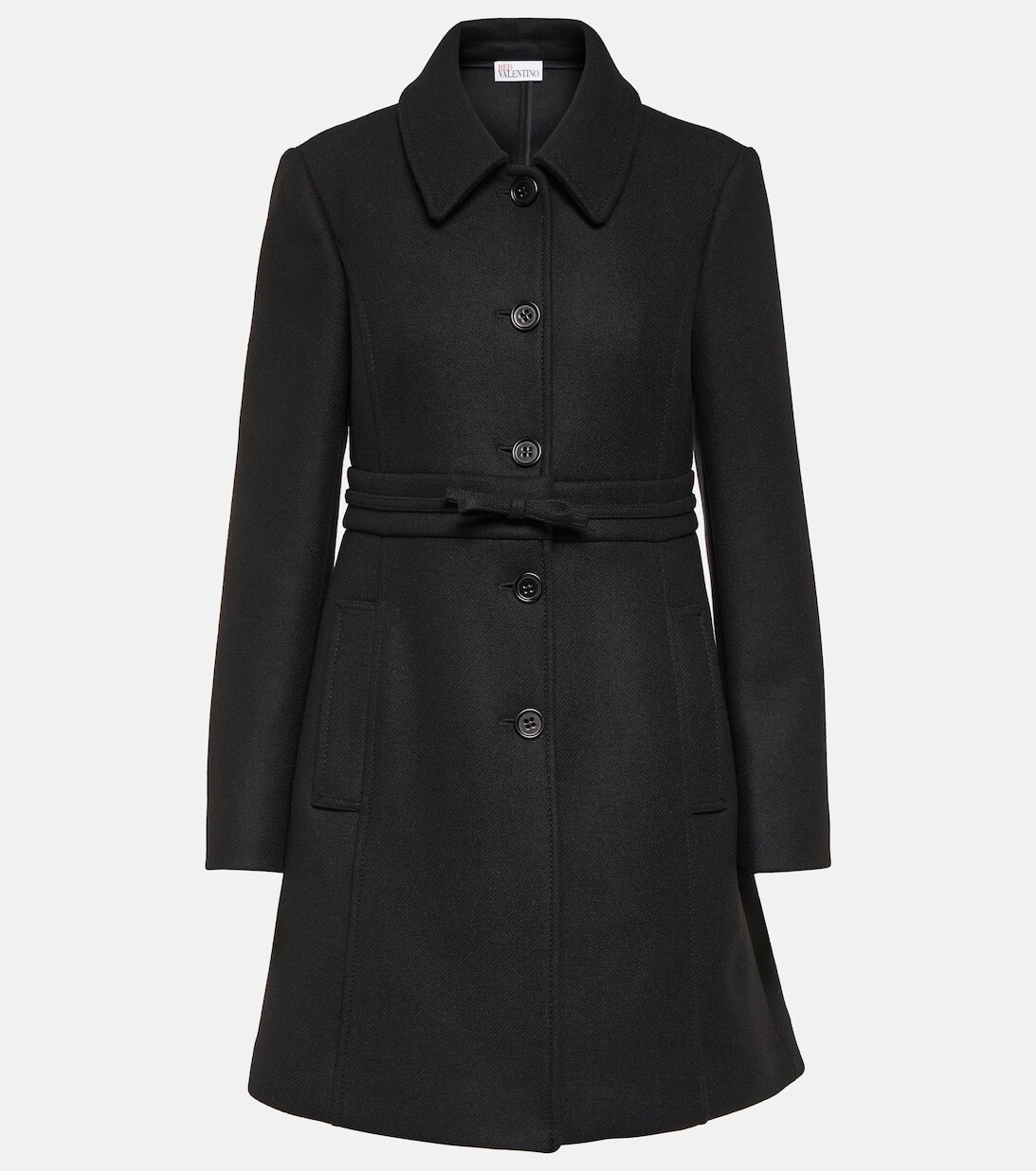 

Однобортное пальто из смесовой шерсти REDVALENTINO, черный