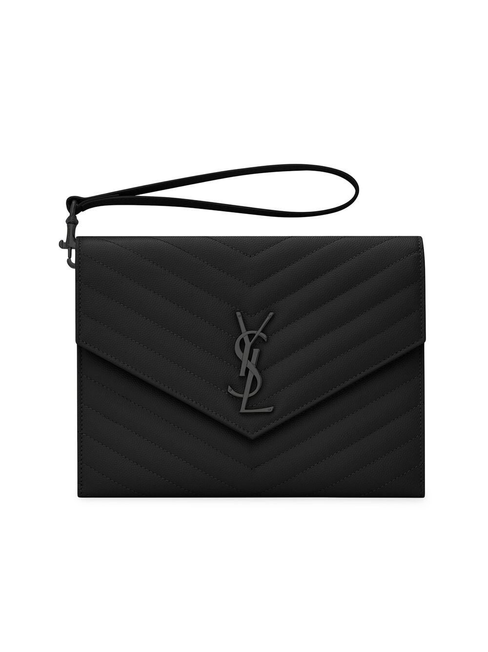 

Клатч Cassandre Matelassé из кожи с тиснением Grain De Poudre Saint Laurent