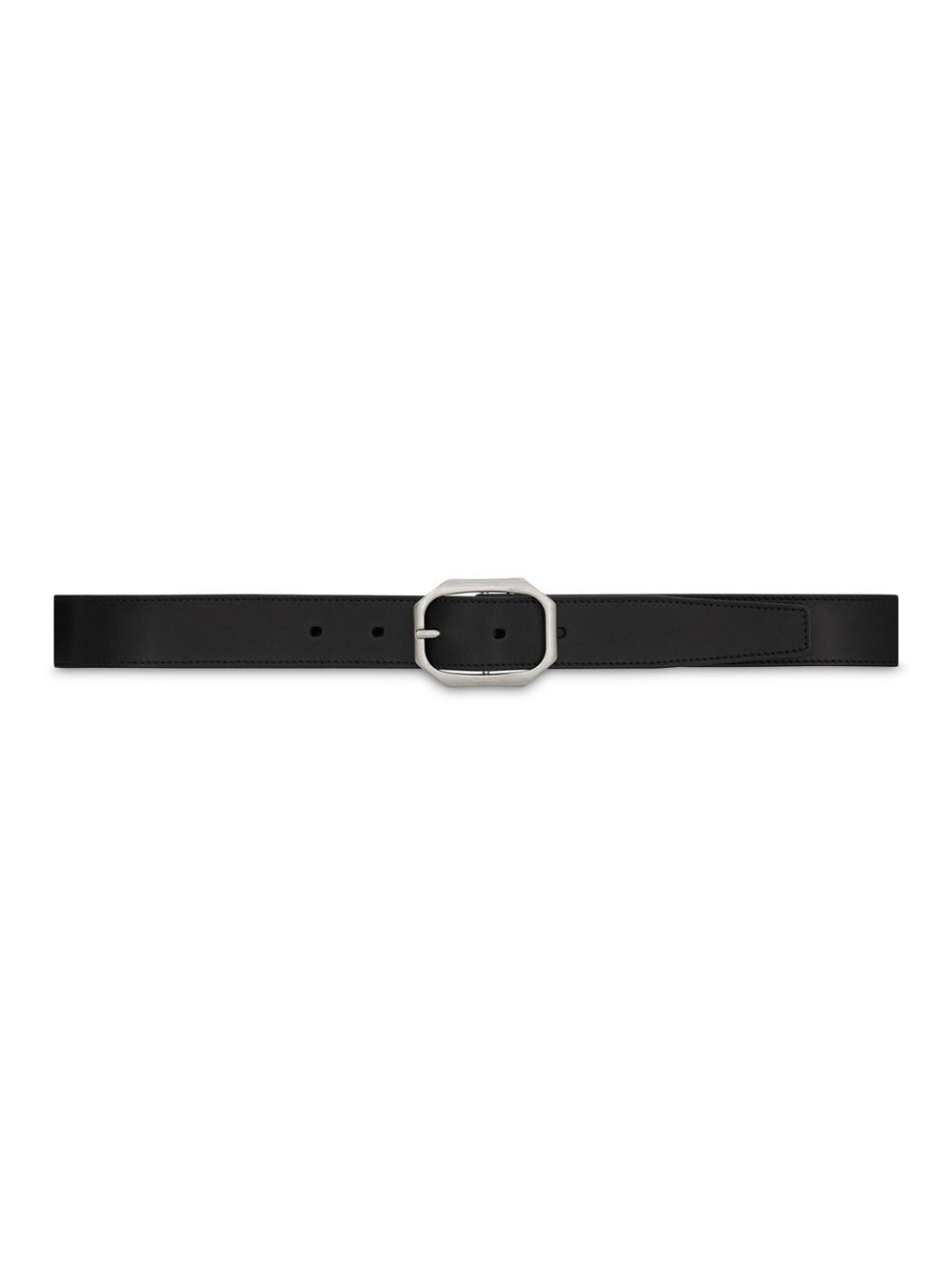 

Ремень с пряжкой Frame из кожи растительного дубления Saint Laurent, неро