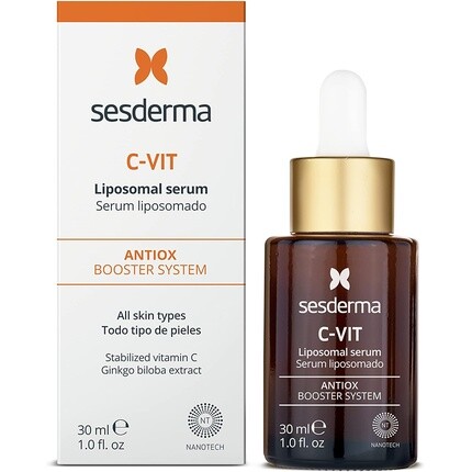 

C-Vit Липосомальная сыворотка Увлажненная и сияющая кожа Антиоксидантная сыворотка Первые признаки старения Пигментация Витамин С Сыворотка для лица Профессиональный уход за кожей 30 мл Sesderma