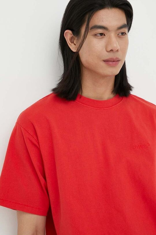 

Хлопковая футболка Levi's, красный