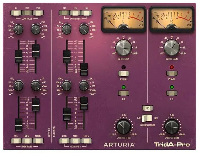 

Программное обеспечение предусилителя Arturia TridA-Pre