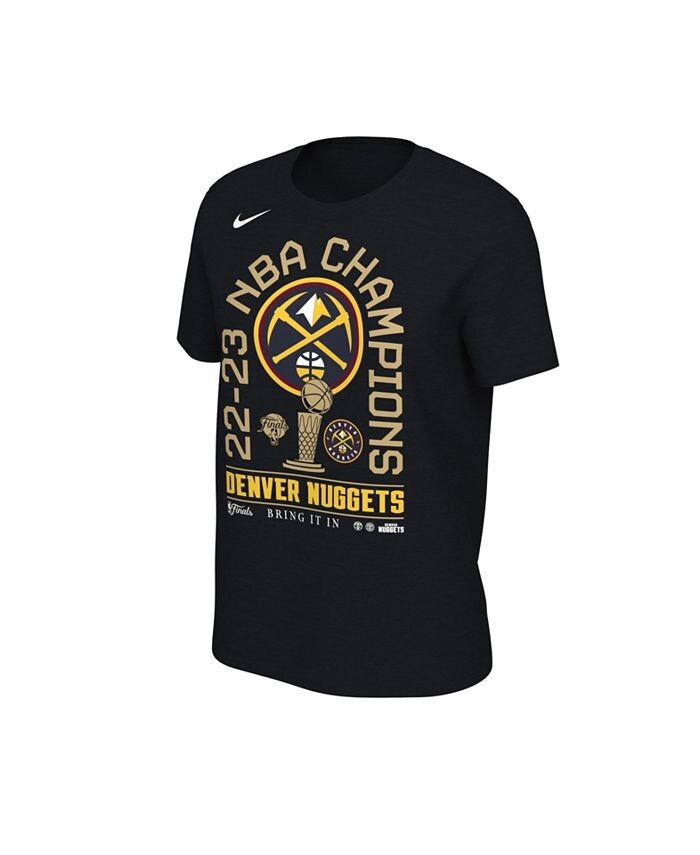 

Черная женская футболка в раздевалке Denver Nuggets Finals NBA Champions 2023 Nike, черный
