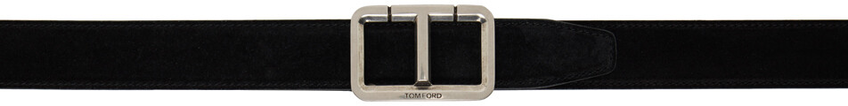 

Черный ремень с рифлением Tom Ford, цвет Black