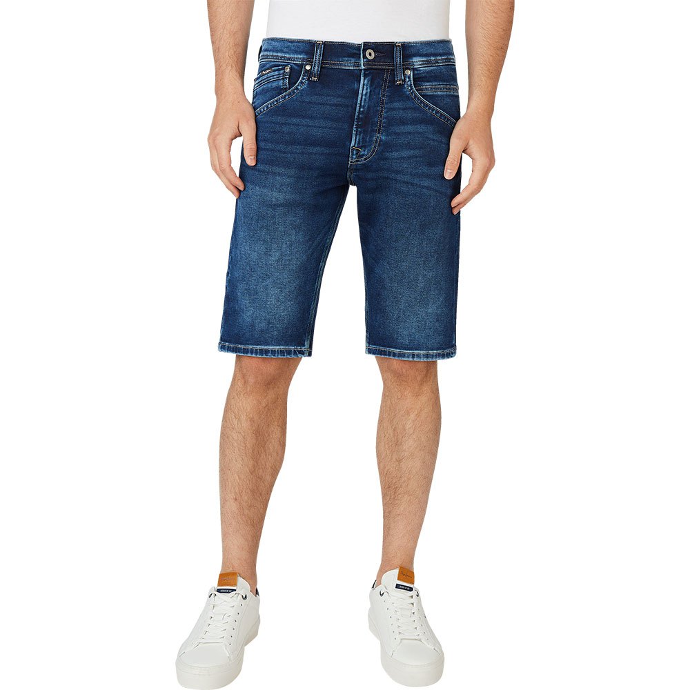 Джинсовые шорты Pepe Jeans Track Short Regular Waist, синий брюки pepe jeans charly regular waist chino синий