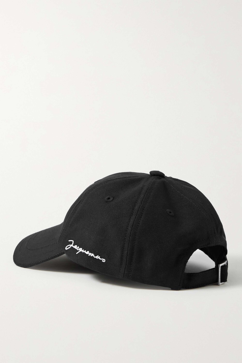 

JACQUEMUS бейсболка La Casquette из хлопкового твила с вышивкой, черный