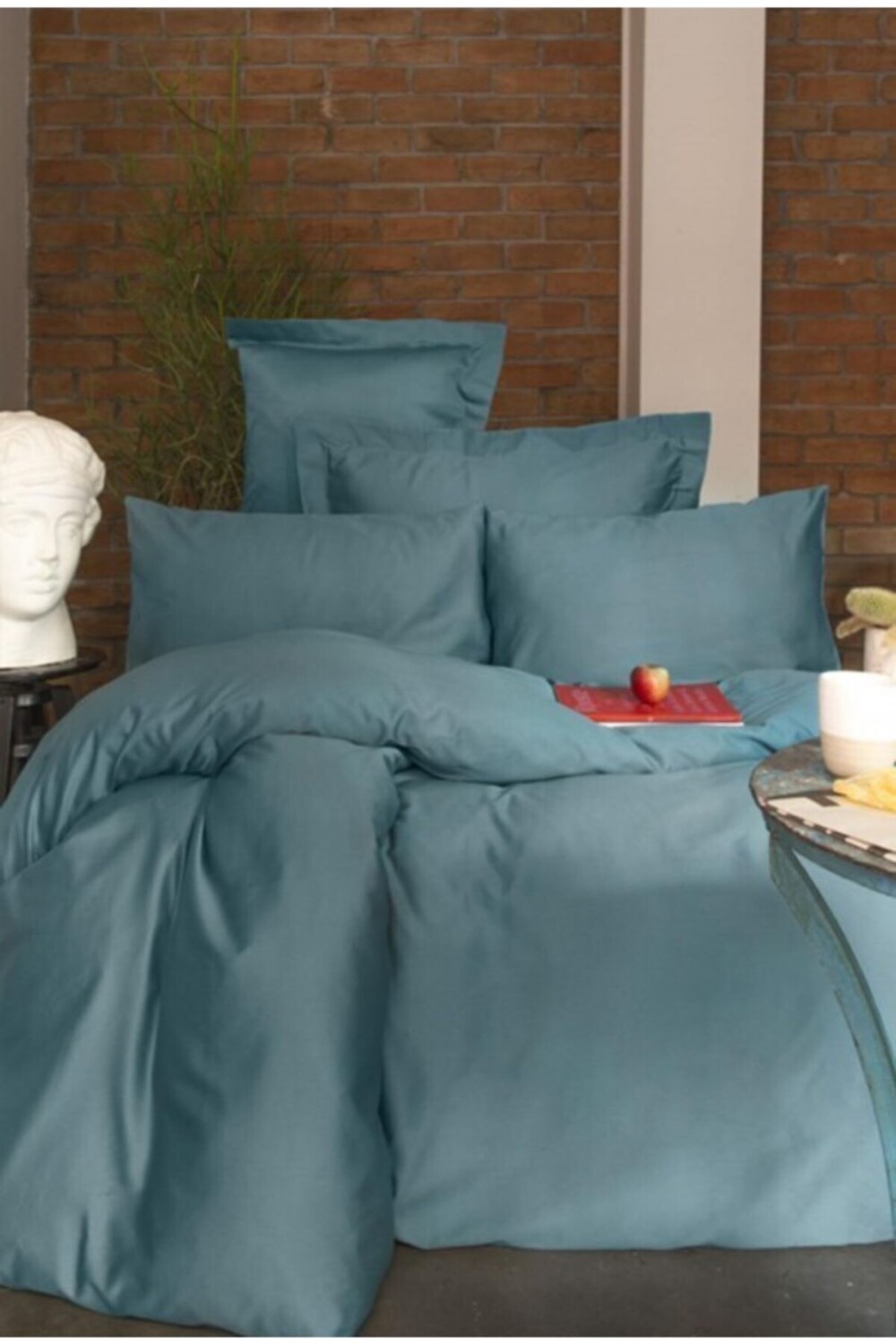 

Issimo Simply Blue Атласный комплект пододеяльников из 1 двуспального ISSIMPBLUSATCF İssimo Home