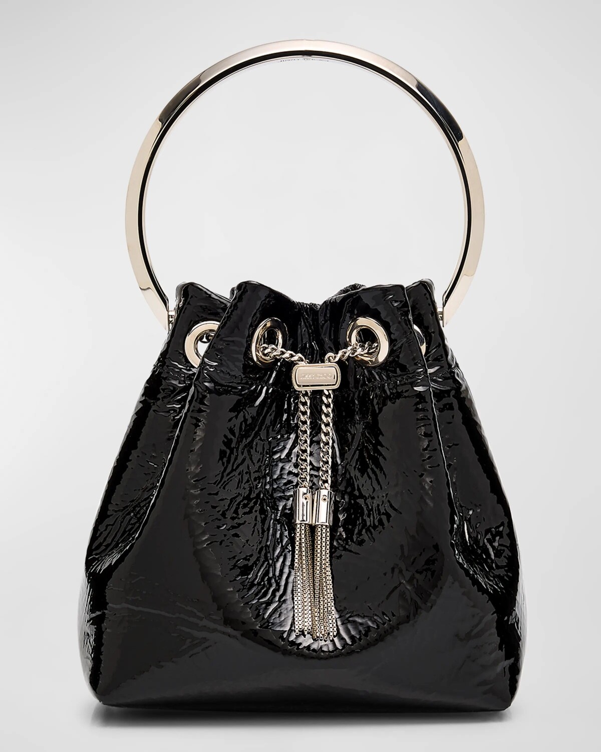 

Сумка-ведро Bon Bon из лакированной кожи Jimmy Choo, цвет Black