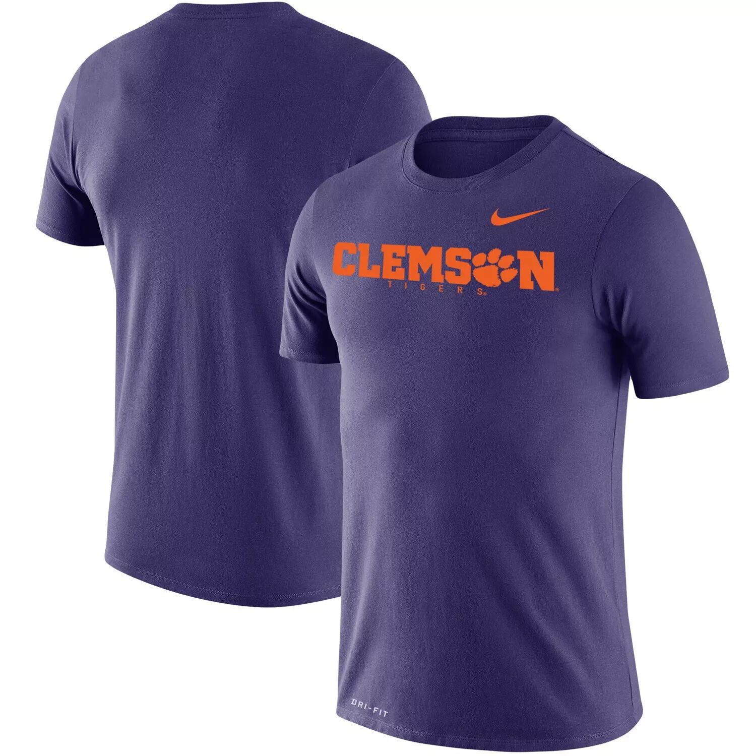 

Мужская фиолетовая футболка Clemson Tigers Big & Tall с логотипом Legend Performance Nike, Фиолетовый
