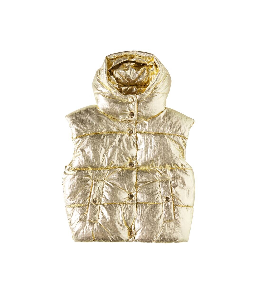 

Стеганый жилет-пуховик Marc Jacobs Kids, цвет new gold