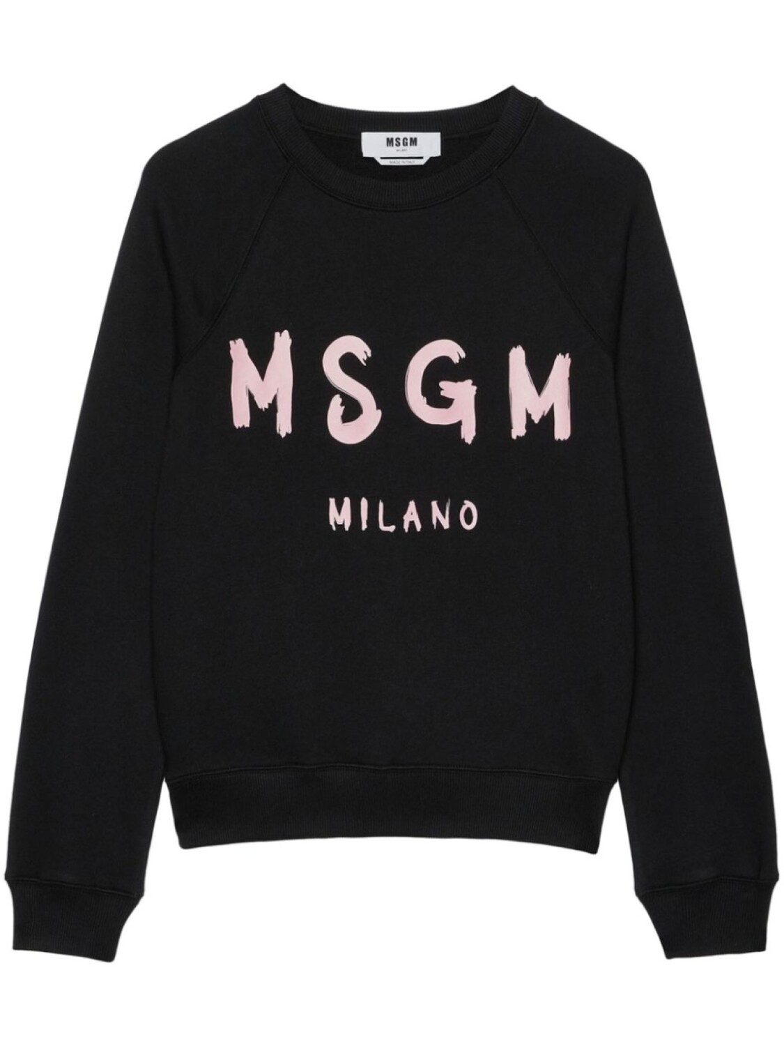 

MSGM хлопковая толстовка с логотипом, черный