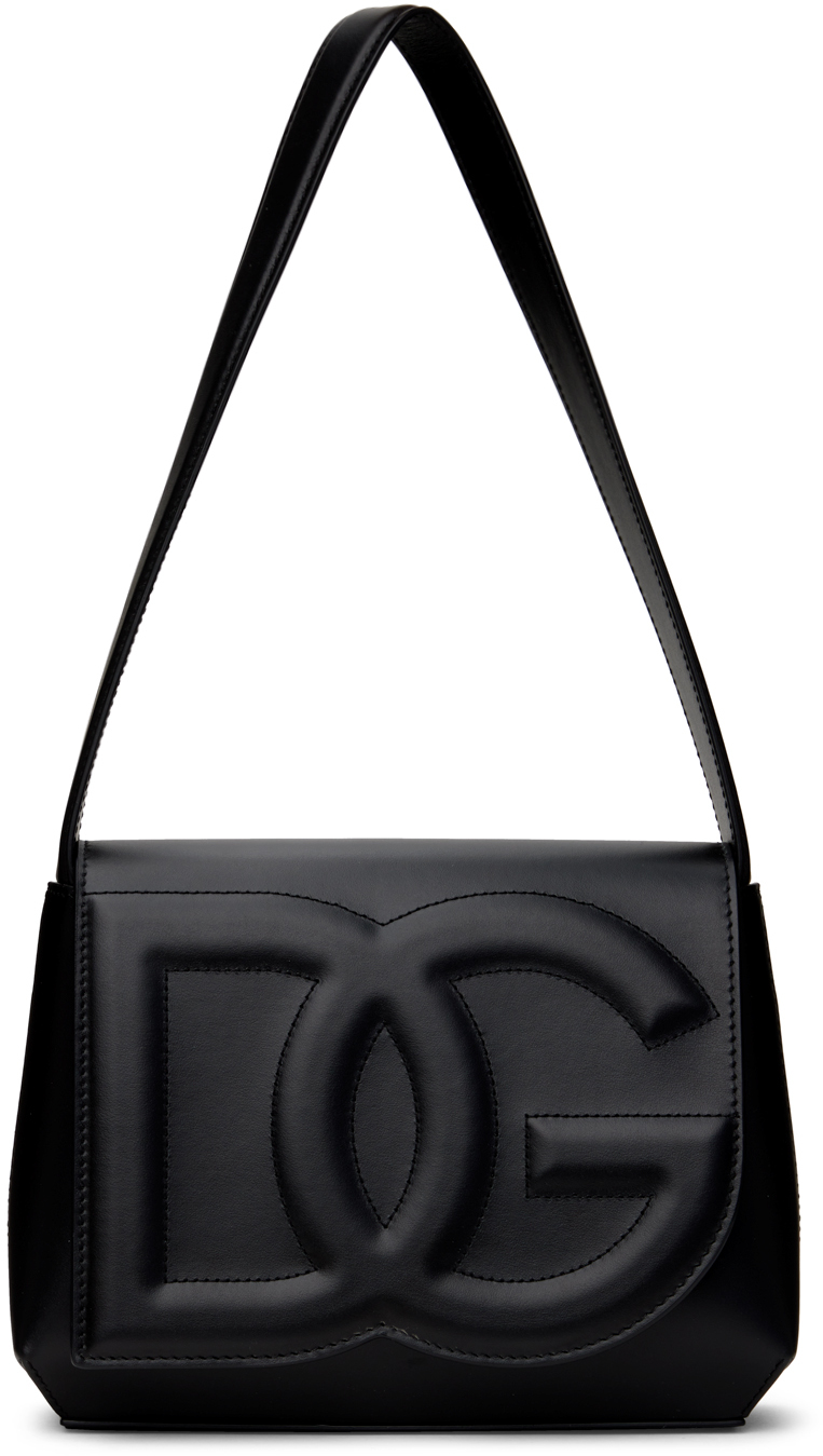 Черная сумка через плечо с логотипом Dolce&Gabbana