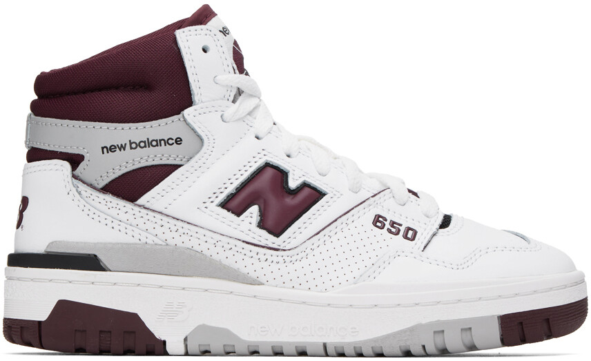 

Бело-бордовые кроссовки New Balance 650, Красный