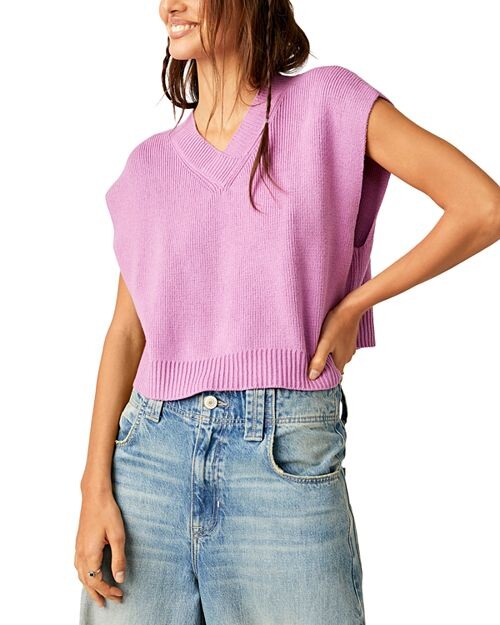 

Легкий уличный свитер-жилет Free People, цвет Purple