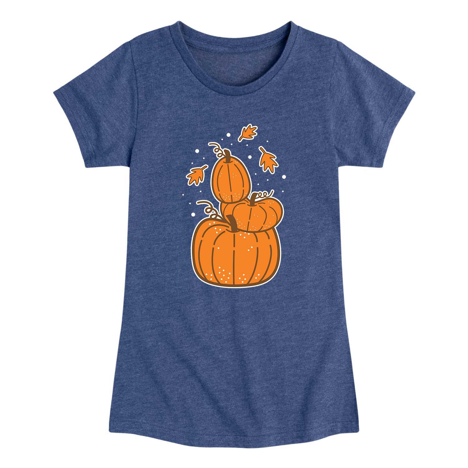 Осенняя футболка с рисунком тыквы для девочек 7–16 лет Licensed Character, синий футболка с рисунком конфет и тыквы для девочек 7–16 лет licensed character