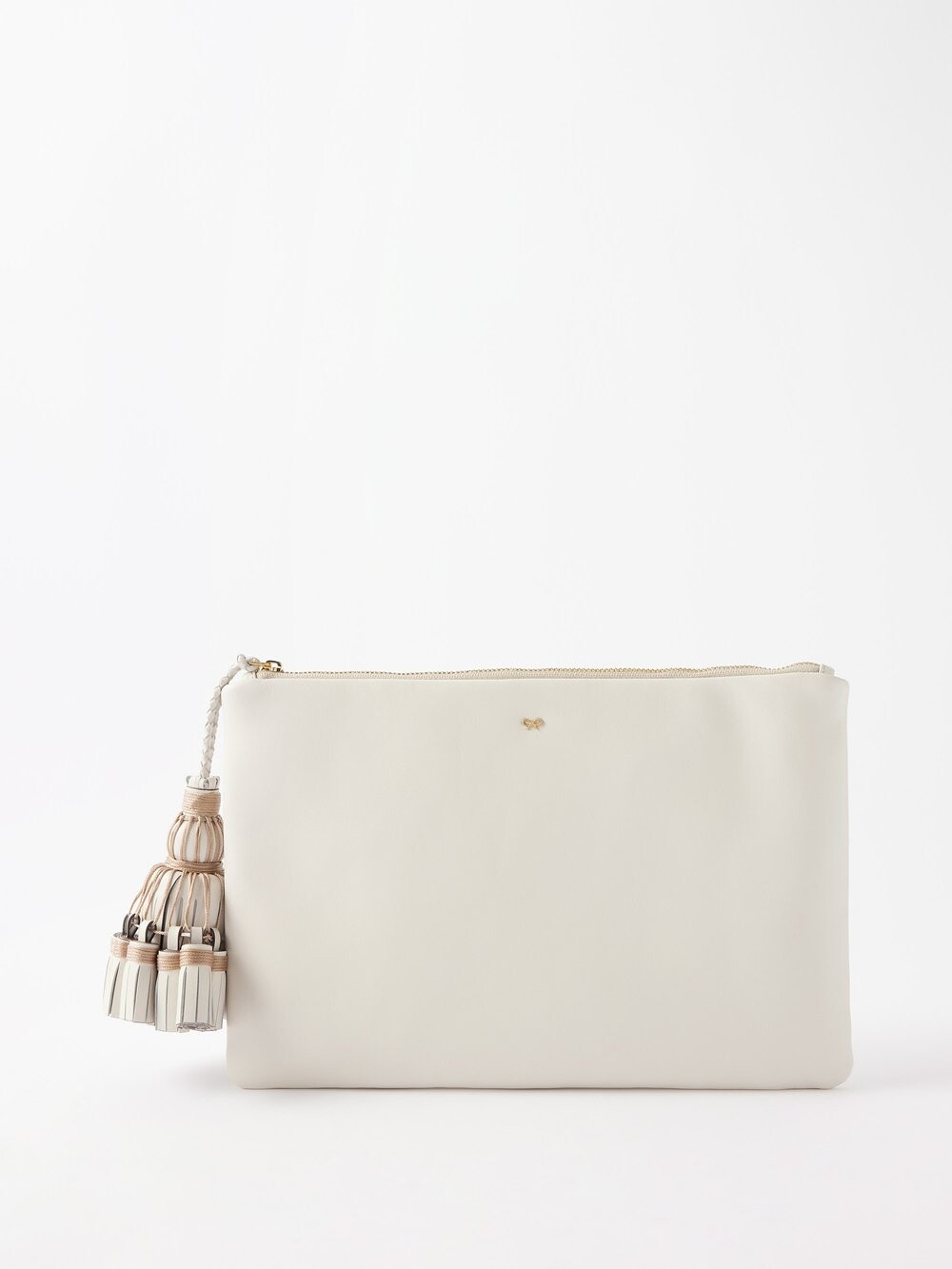 

Кожаная сумка-клатч georgeiana с кисточками Anya Hindmarch, белый