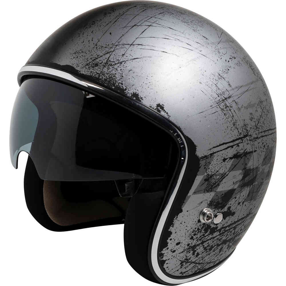 77 2.5 Реактивный шлем IXS, серебристый/черный 77 2 5 реактивный шлем ixs черный матовый серый