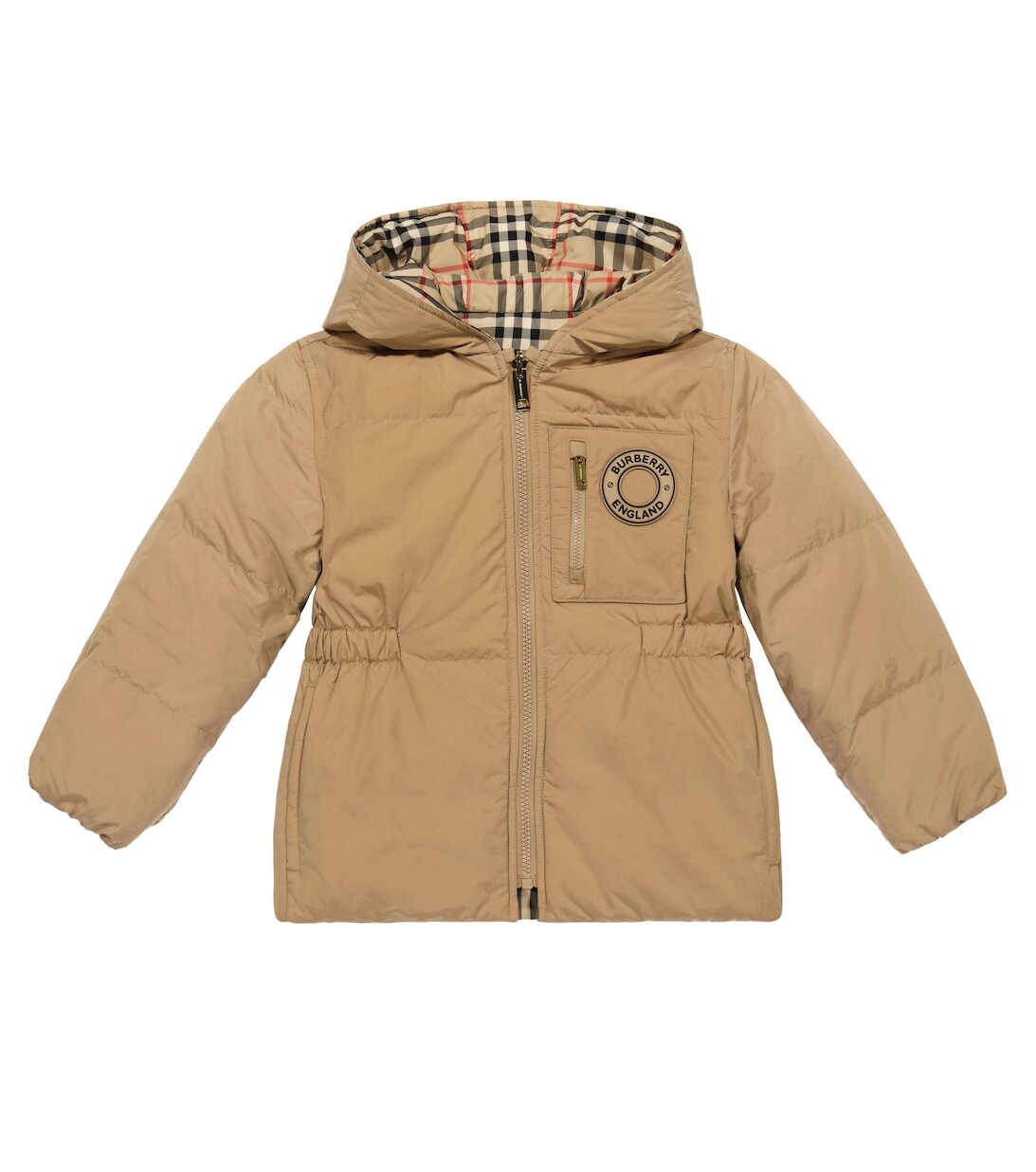 

Двусторонний пуховик Burberry, бежевый