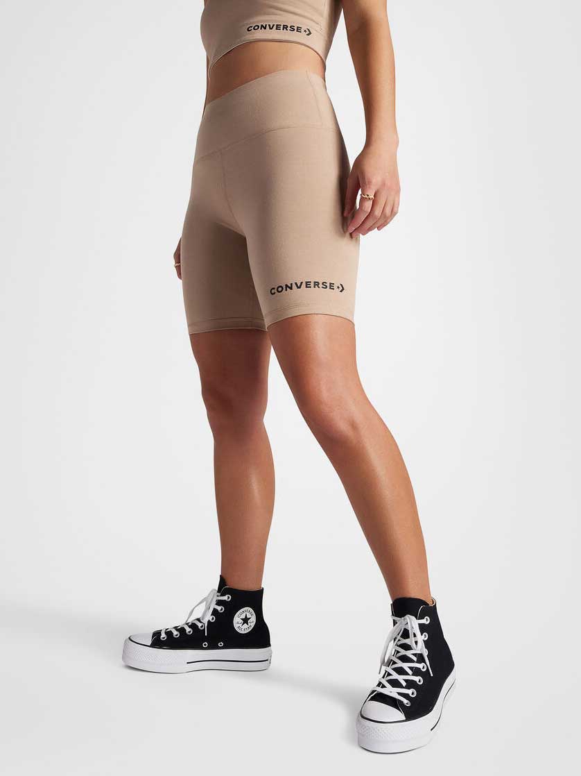 

Тайтсы Converse W WORDMARK BIKE SHORT, бежевый