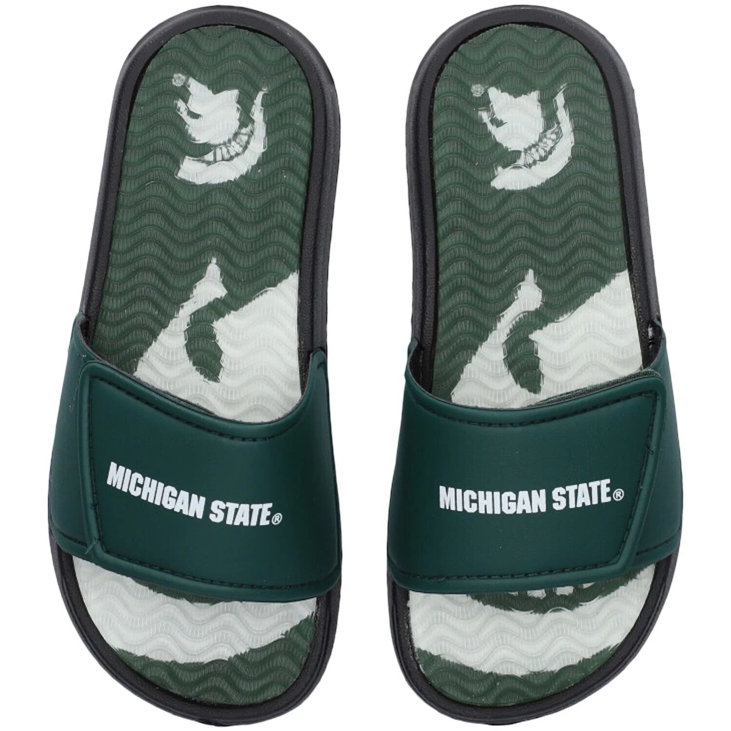

Молодежные гелевые шлепанцы FOCO Michigan State Spartans Unbranded