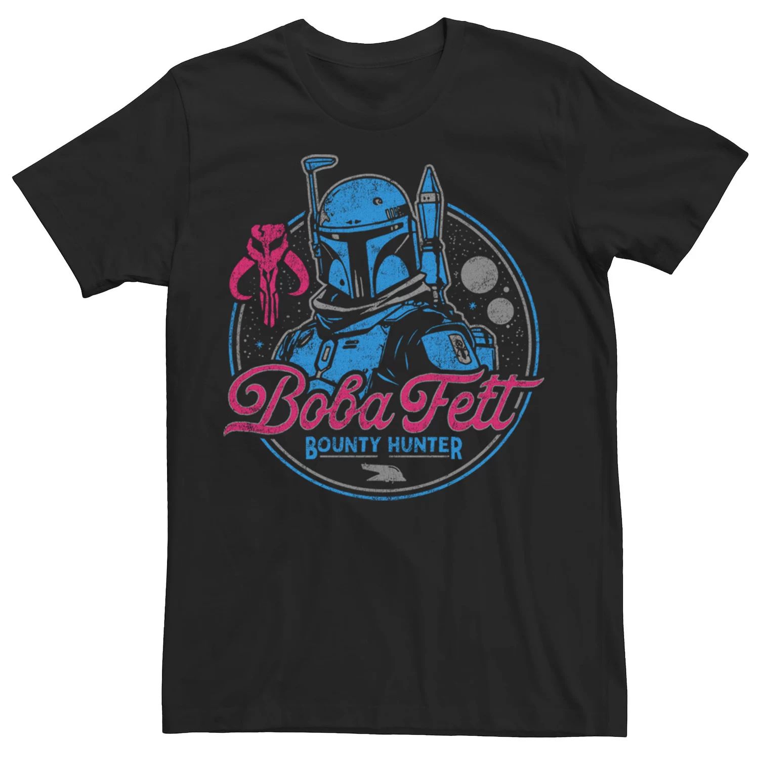 цена Мужская футболка с портретом Боба Фетта «Звездные войны» и кругом «Галактический охотник» Бобы Licensed Character