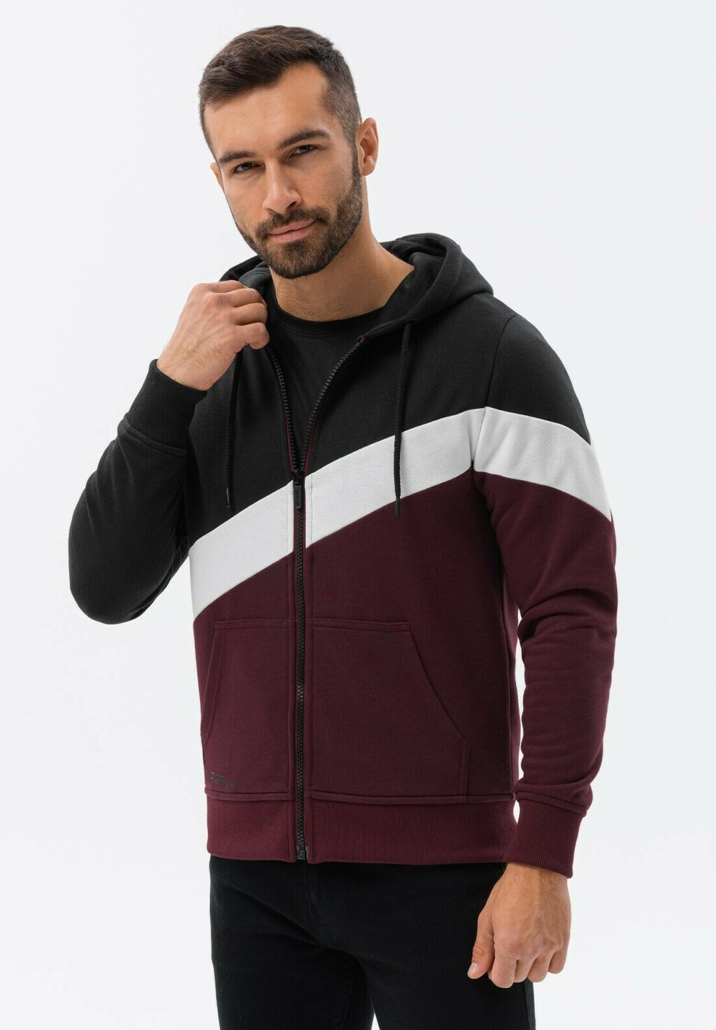 

Толстовка THREE-COLOR WITH A HOOD B1419 Ombre, цвет black