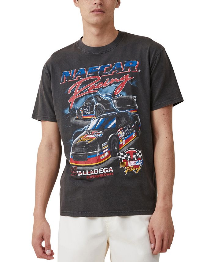 

Мужская футболка свободного кроя Nascar COTTON ON, цвет Washed Black, Talladega Double