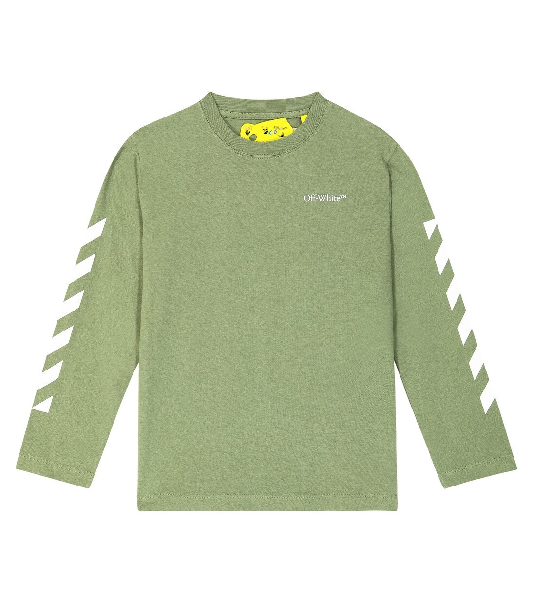 

Топ arrows из хлопкового джерси Off-White Kids, зеленый