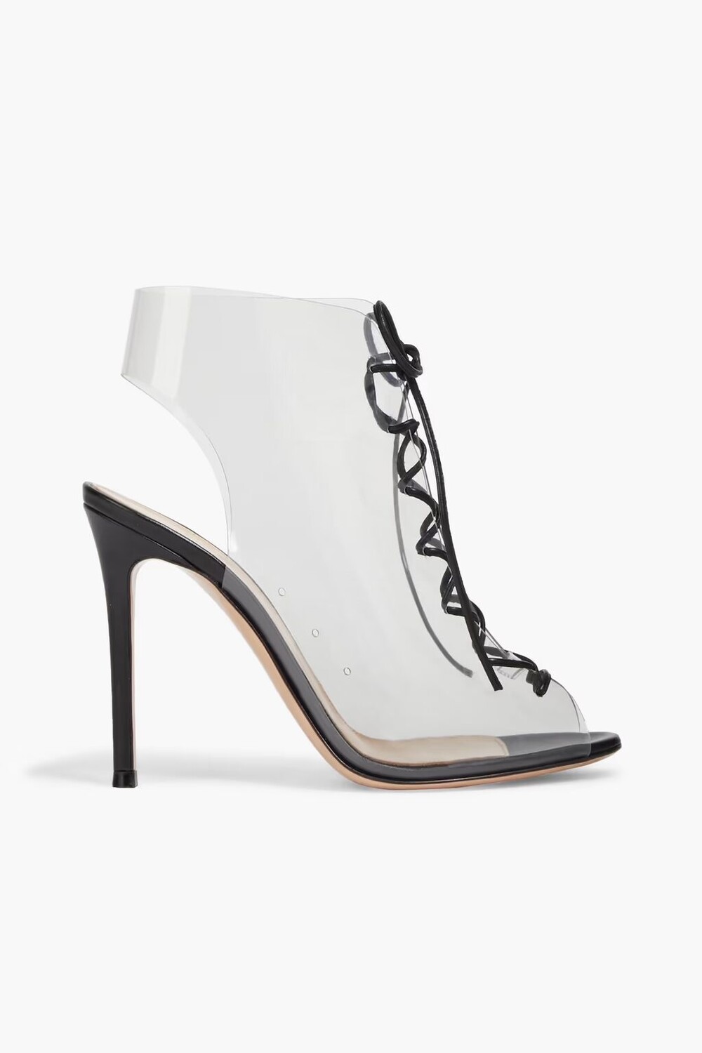 

Ботильоны Helmut на шнуровке из ПВХ и кожи Gianvito Rossi, черный