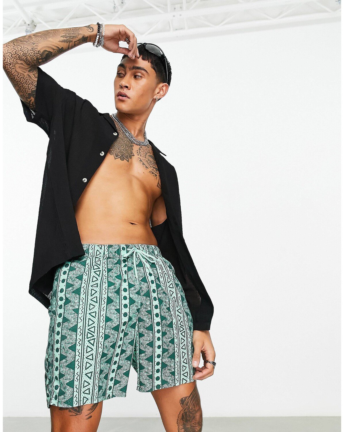

Короткие плавки ASOS DESIGN с ацтекским принтом
