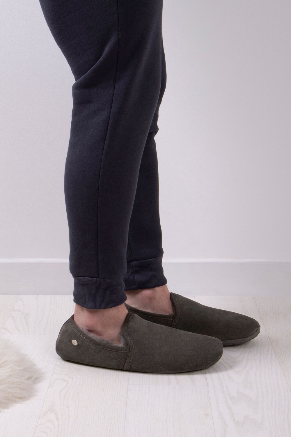 

Тапочки Garrick из овчины мужские Just Sheepskin, серый