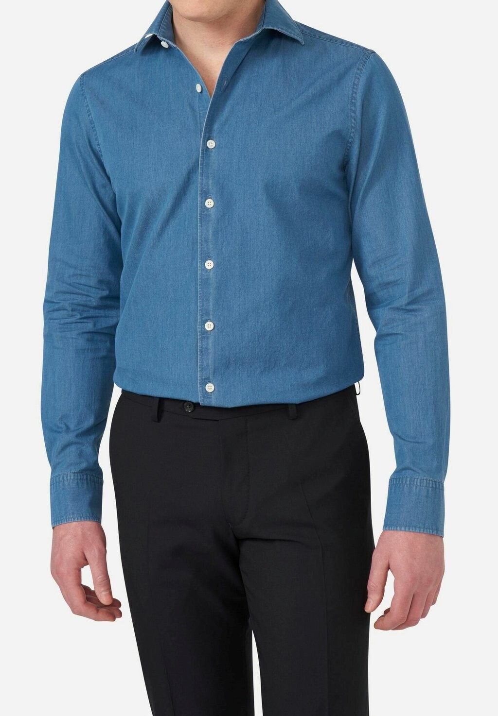 галстук oscar jacobson цвет french blue Рубашка SLIM FIT CUT AWAY Oscar Jacobson, цвет french blue