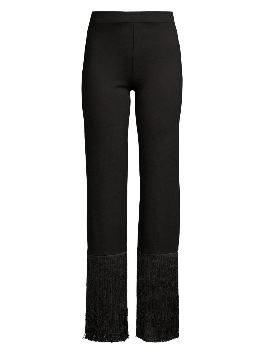 

Брюки прямого кроя с бахромой Cynthia Rowley, черный