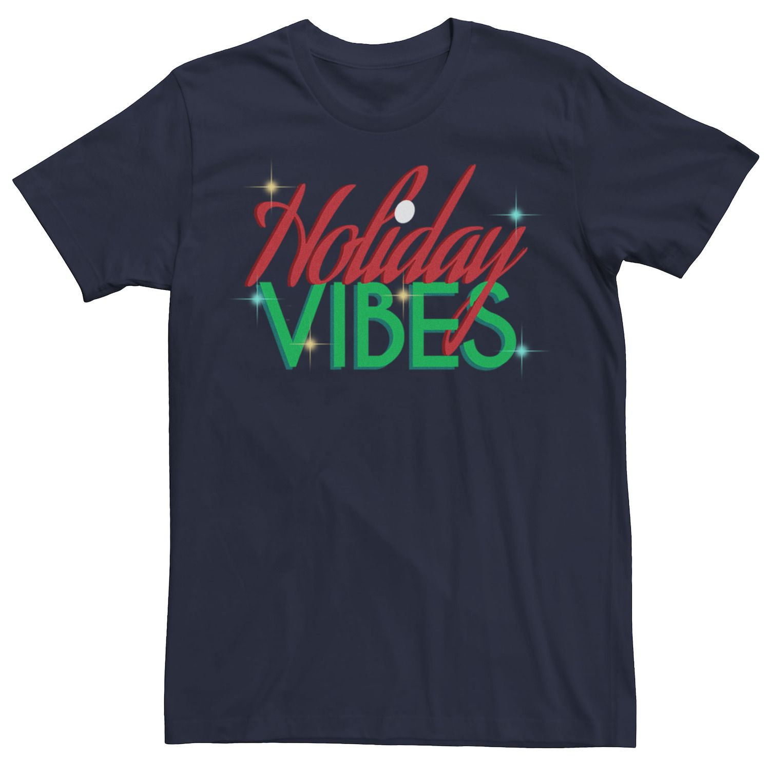 Мужская блестящая футболка с рисунком Holiday Vibes Licensed Character