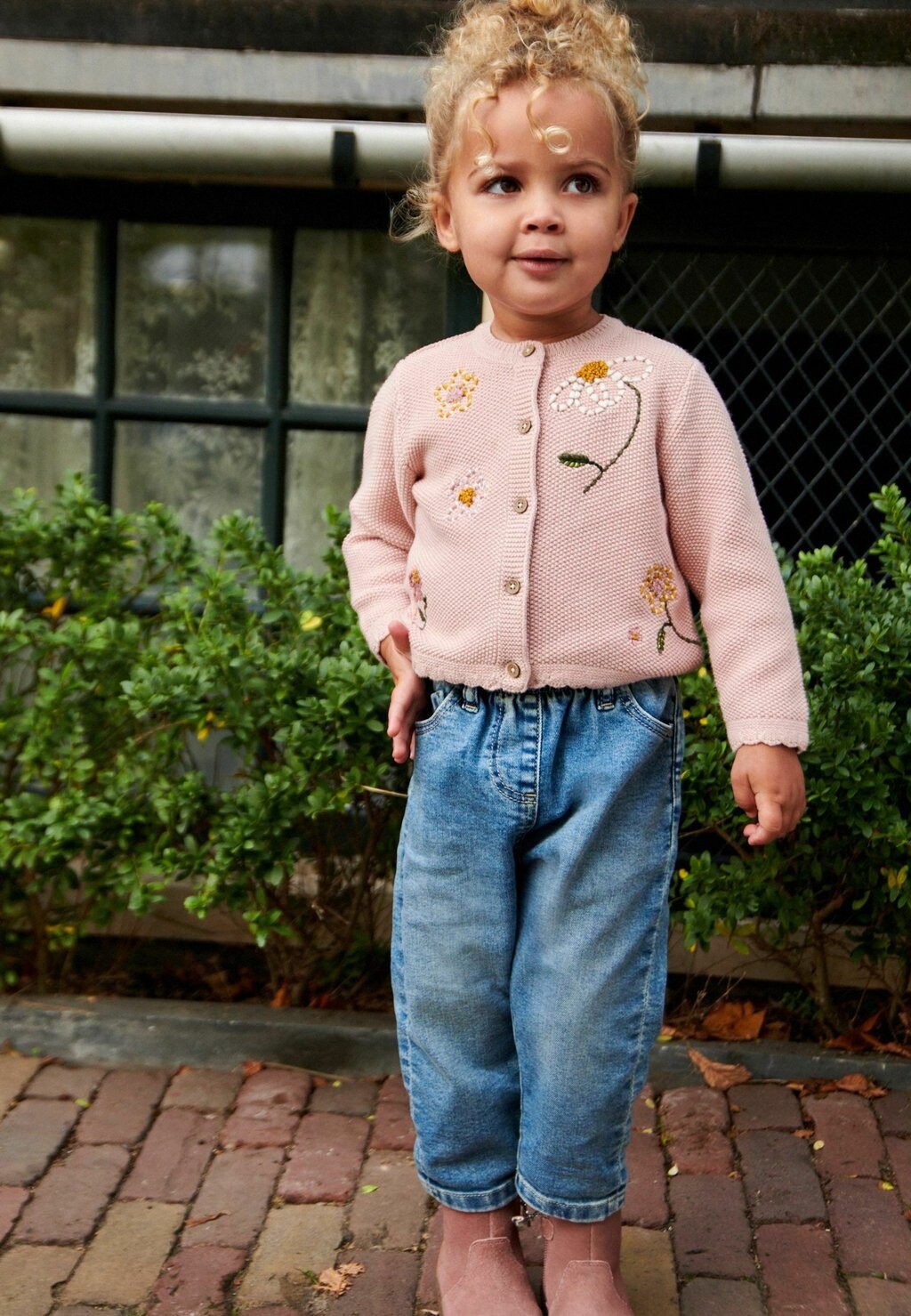 

Кардиган Flower Embroidered Next, розовый