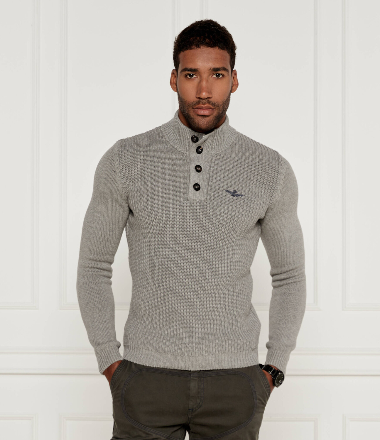 

Свитер Aeronautica Militare Regular Fit, серый