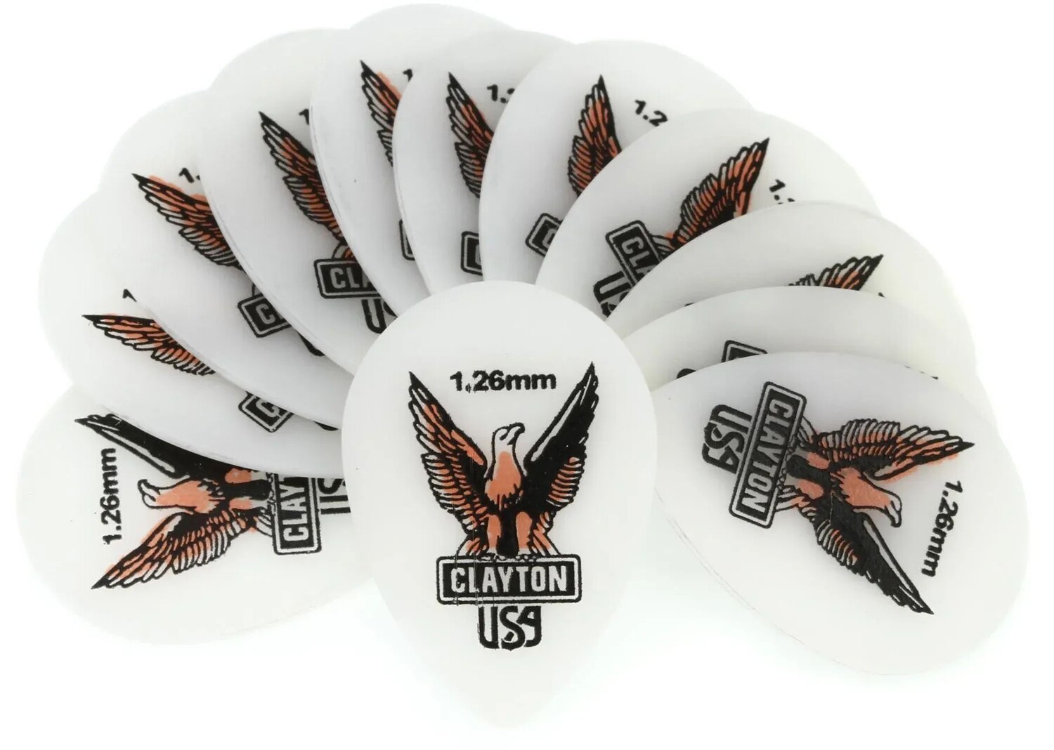 

Маленькие каплевидные медиаторы Clayton Acetal, 12 шт., 1,26 мм