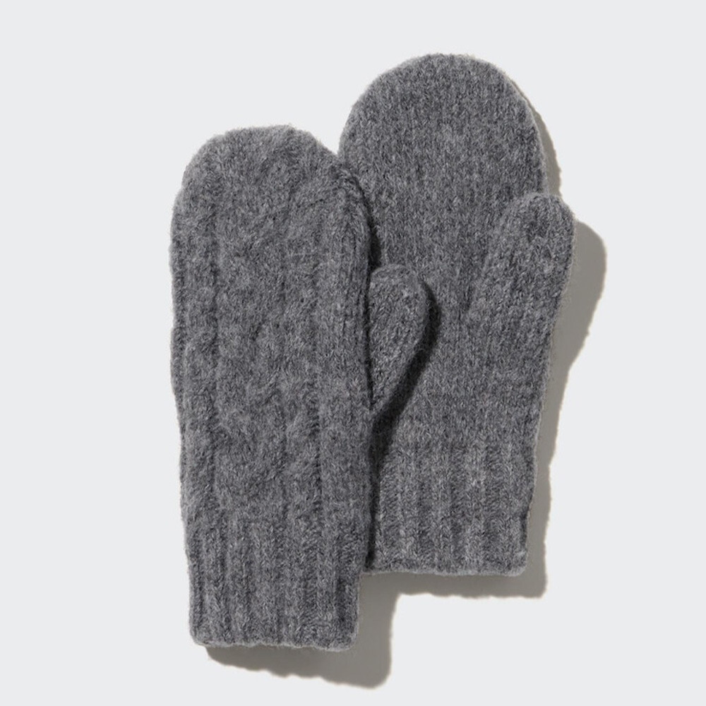 

Варежки Uniqlo Heattech унисекс, сине-серый