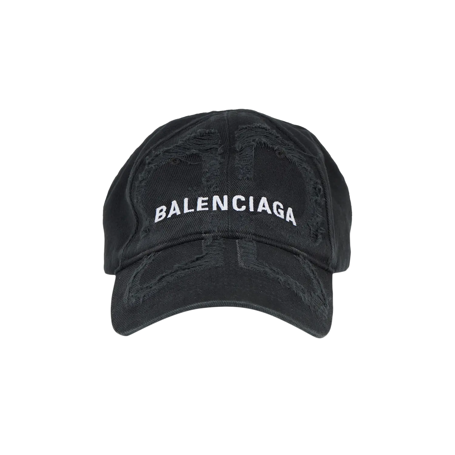 

Кепка Balenciaga Laser Destroyed BB, цвет Черный/Белый