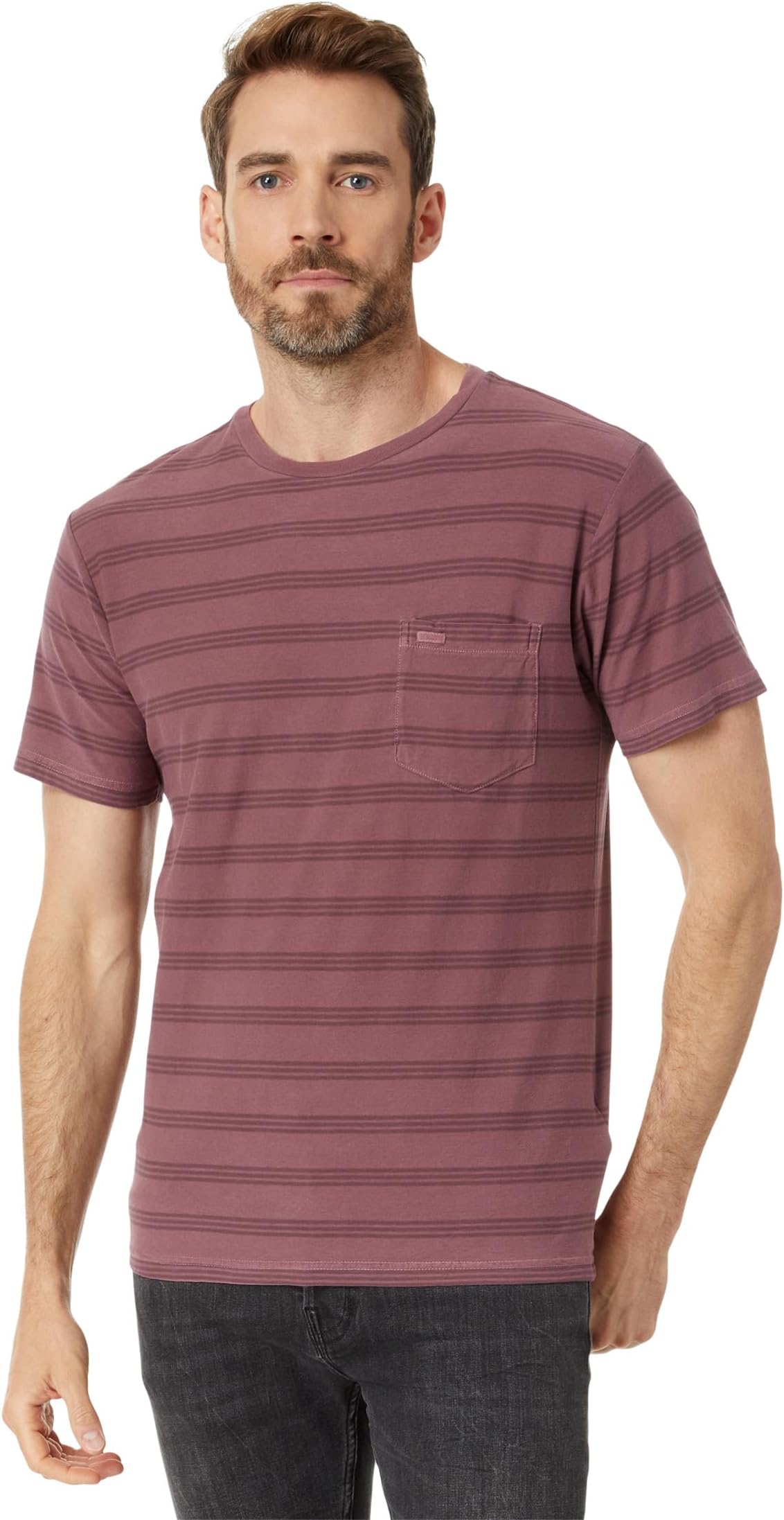 

Футболка RVCA PTC Stripe Short Sleeve, цвет Red Earth