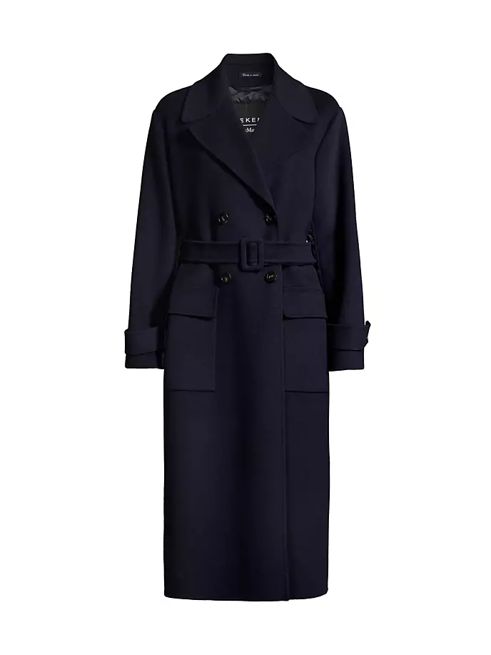 

Двубортный тренч Tronto Weekend Max Mara, цвет ultramarine